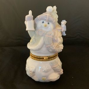 🎄Trim A Home Snowman Trinket Box